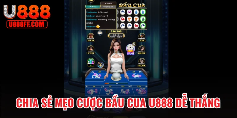 Chia sẻ mẹo cược Bầu Cua U888 dễ thắng